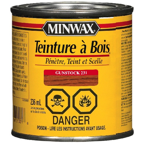 MINWAX INT.WOOD STAIN OIL BASED GUNSTOCK 236ML