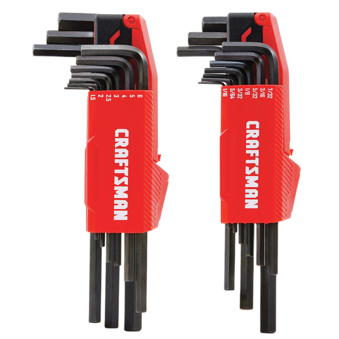 CRAFTSMAN SAE/METRIC HEX.KEY SET STEEL 20ST