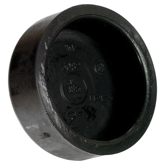IPEX HUB PERMANENT CAP ABS-DWV BLACK 1 1/2"