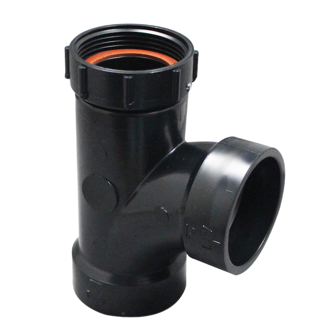 IPEX STRAIN.ADAPT SANITARY TEE ABS-DWV BLACK 1 1/2"