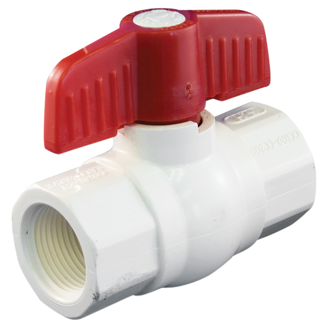 AQUA-DYNAMIC STRAIGHT/THD VALVE BALL PVC WHITE 3/4"