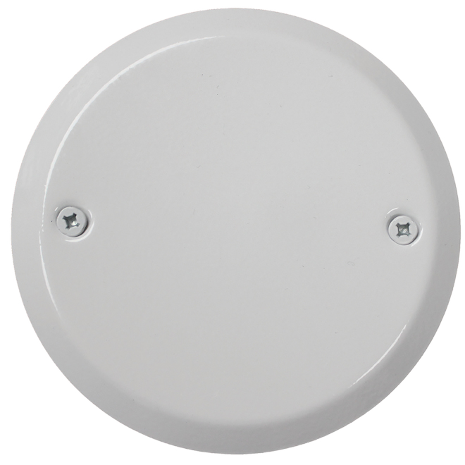 IBERVILLE ROUND BOX COVER STEEL WHITE 5"