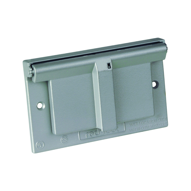 THOMAS & BETTS GFCI RECEPT. RECEPTACLE COVER ZINC ALLOY SILVER RED DOT