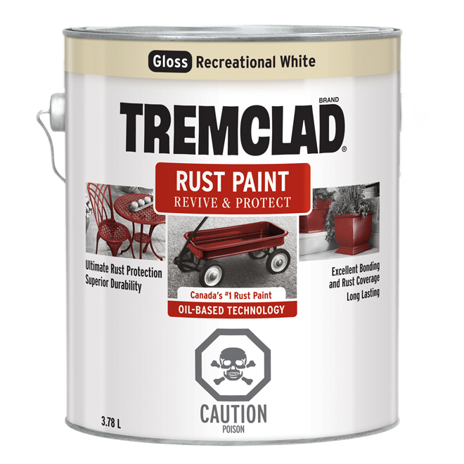 TREMCLAD GLOSS ANTIRUST PAINT OIL BASED ALMOND 3.78L