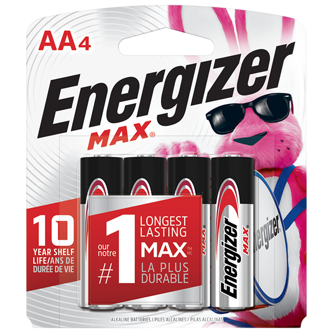 ENERGIZER AA ALKALINE BATTERIES PK4