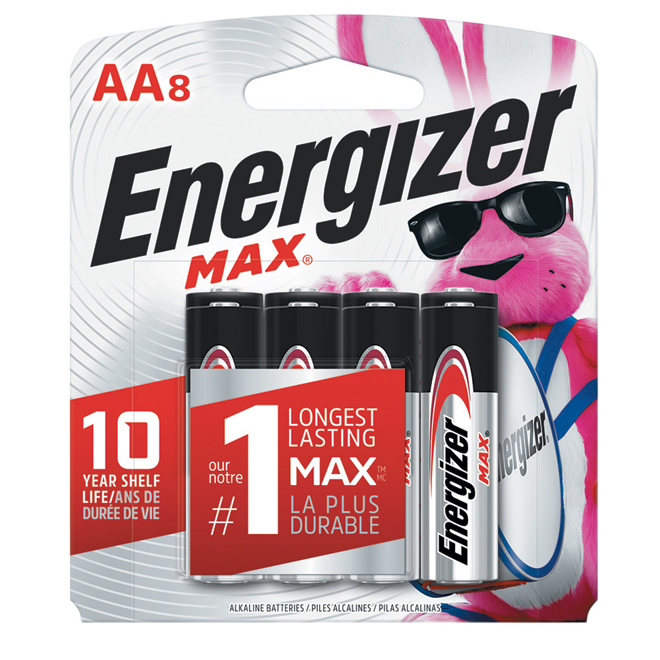 ENERGIZER AA ALKALINE BATTERIES PK8