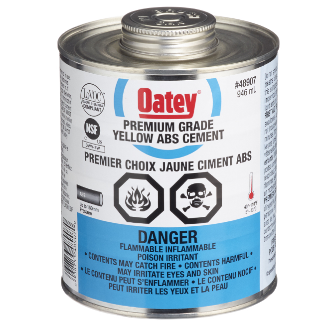 OATEY ABS CEMENT YELLOW 946ML