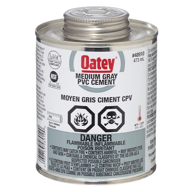 OATEY MED-BODIED PVC CEMENT GREY 473ML