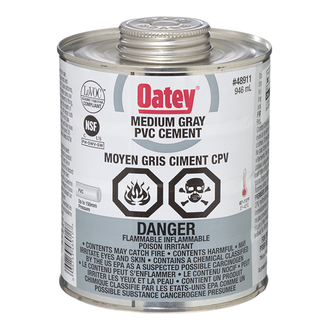 OATEY MED-BODIED PVC CEMENT GREY 946ML