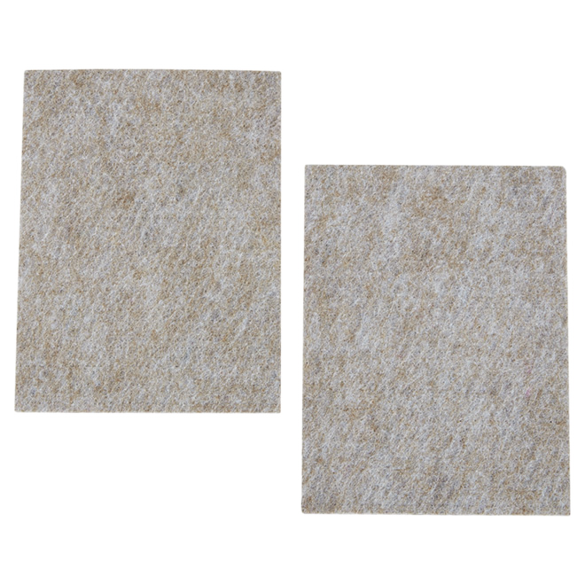 FELTAC SHEET/SELF-S FELT PAD POLYESTER BEIGE 4 1/2x6"x2PK