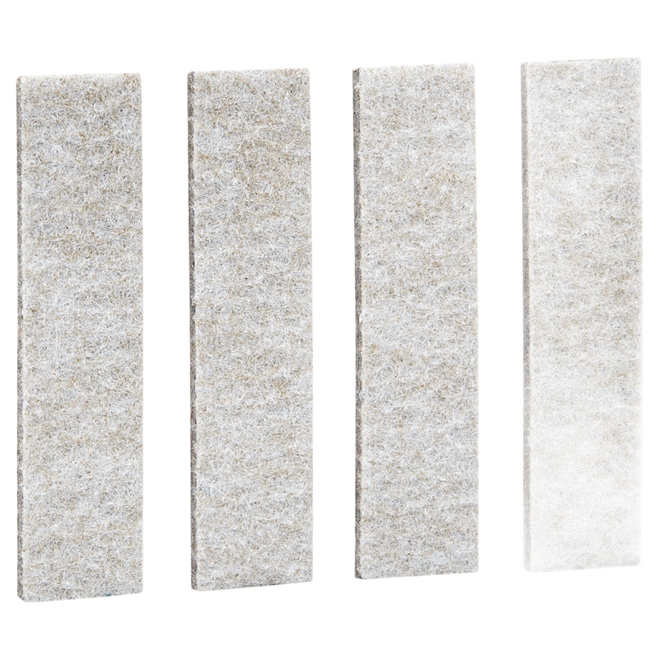 FELTAC STRIP/SELF-S FELT PAD POLYESTER BEIGE 1x4"x4PK