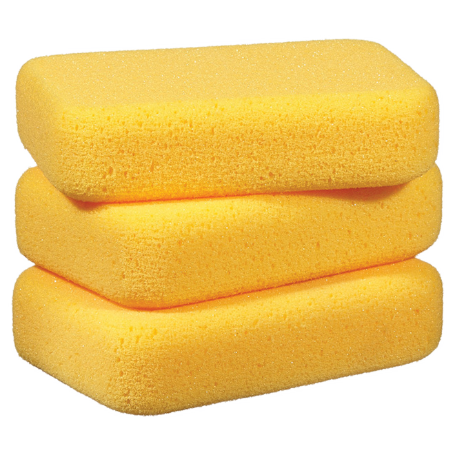 GROUT SPONGE SPONGE YELLOW 8x5x2"xPK3