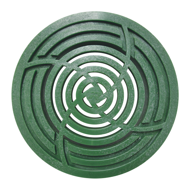 RELN ROUND GRATE ROUND PLASTIC GREEN 4"