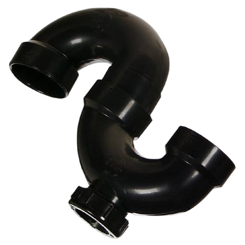 IPEX W/CLEANOUT S-TRAP ABS-DWV HUB BLACK 1 1/2"