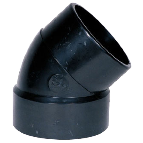 IPEX SPIGOT-HUB ELBOW ABS-DWV BLACK 4" 45DG