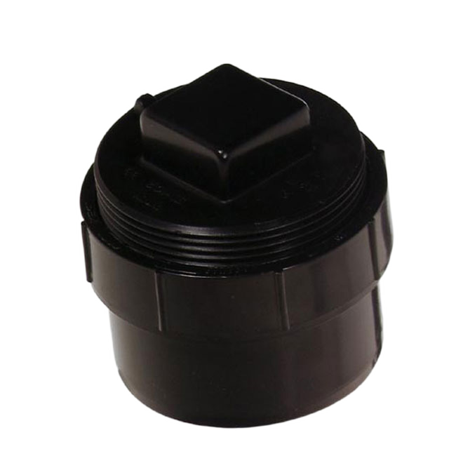 IPEX SPIGOT PLUG CLEANOUT ADAPTER ABS-DWV BLACK 4"