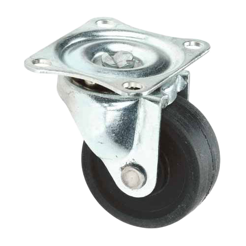 MADICO PLATE SWIVEL CASTER RUBBER BLACK 1 1/2"