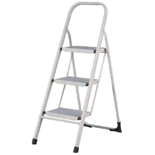 UBERHAUS 3S EURO STEP STOOL STEEL GREY 26x16x42"