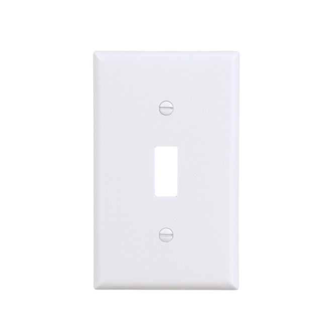 EATON TOGGLE WALL PLATE 1G WHITE 10/PK