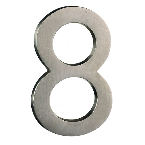 SOLID BRASS NUMBER 8 6"