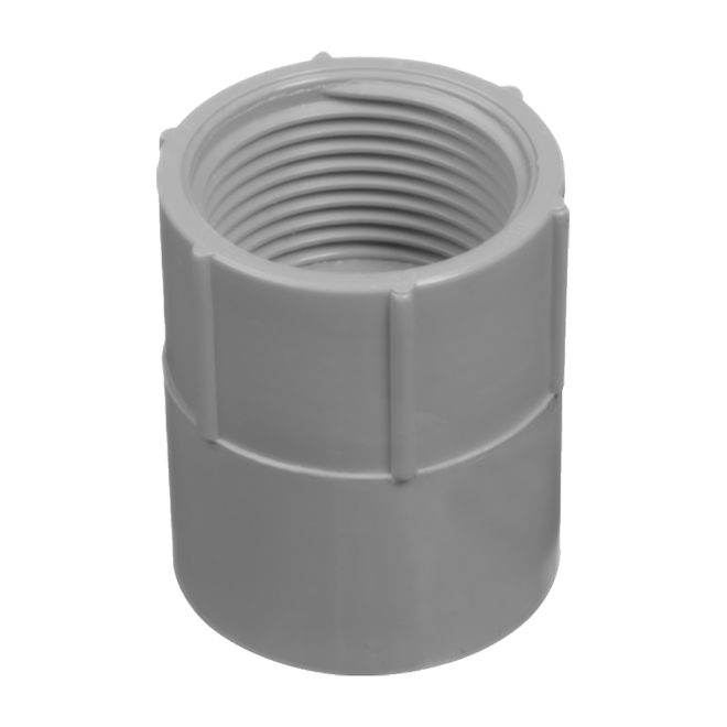 CARLON FEMALE ADAPTER PVC GREY 1/2"