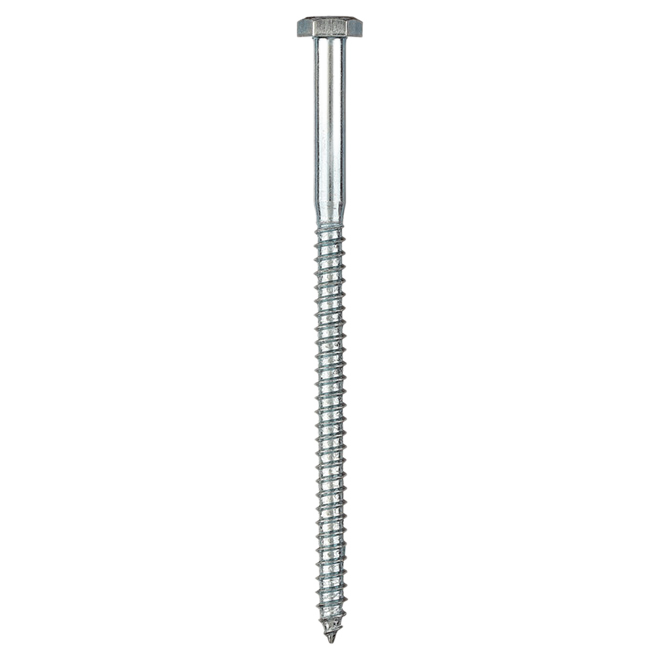 RELIABLE HEX.HEAD LAG SCREW STEEL ZINC 1/4x4.5"x50BX