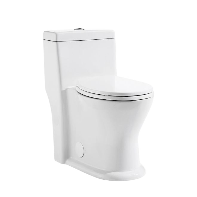PROJECT SOURCE DUAL FLUSH TOILET 1 PIECE CER/PLASTIC WHITE 70x38x62CM