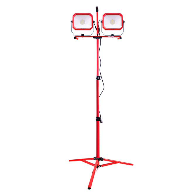 CRAFTSMAN LED/2 HEADS WORK LIGHT WITH TRIPOD BLACK/RED 120V