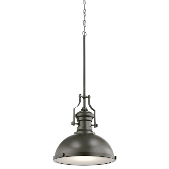 KICHLER LIGHTING LED PENDANT 1 LIGHT METAL BRONZE 12.25x12.25x13.38"