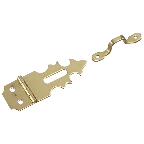 ONWARD ORNAMENTAL HASP STEEL SOLID BRASS 5/8"x1 7/8