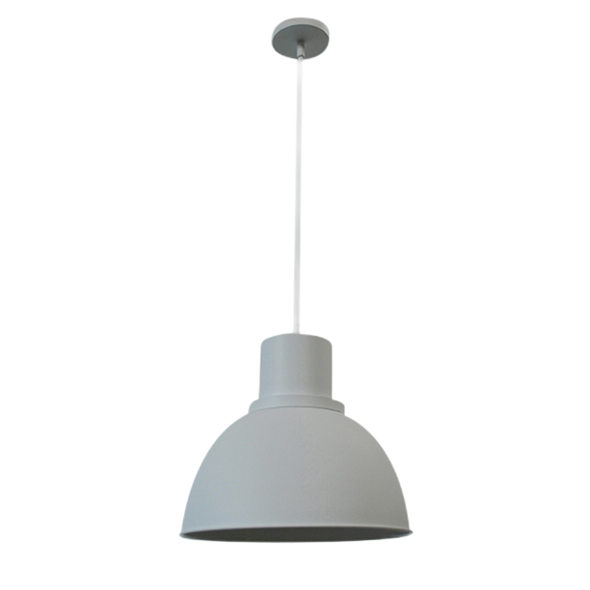 PROJECT SOURCE DOME PENDANT 1LIGHT STEEL WHITE 35.14x15x15"