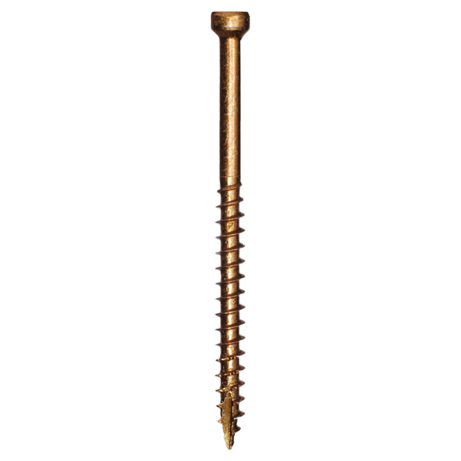 TRIM HEAD FINISHING SCREW ACIER/CLIMAT #8x2 1/2"x100BX