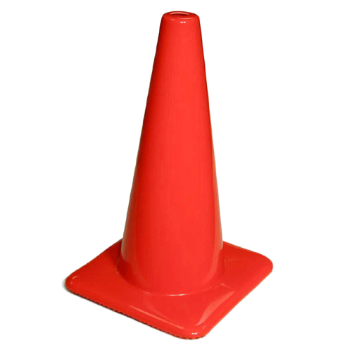 DEGIL SAFETY TRAFFIC CONE PVC ORANGE 12"x1.56PD