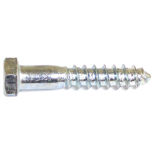 RELIABLE HEX.HEAD LAG SCREW GALV.STEEL ZINC #1/2"x8"xBX/25