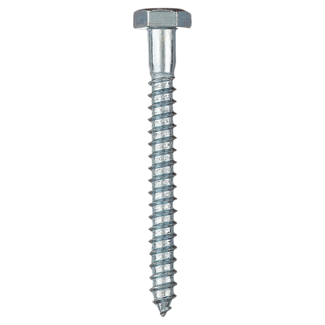 RELIABLE HEX.HEAD LAG SCREW STEEL ZINC 1/4x2.5"x50BX