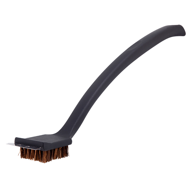GRILLPRO LONG HANDLE BBQ BRUSH PALMYRA BLACK 18"