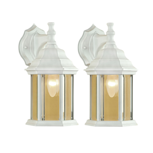 CANARM FOSTER LANTERN W.EXT.DOWN METAL/GLASS WHITE 12"x2PKx100Wx