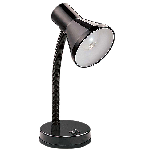 GLOBE ELECTRIC GOOSENECK DESK LAMP METAL/A19 BLACK 14.75" 60WxN/IN