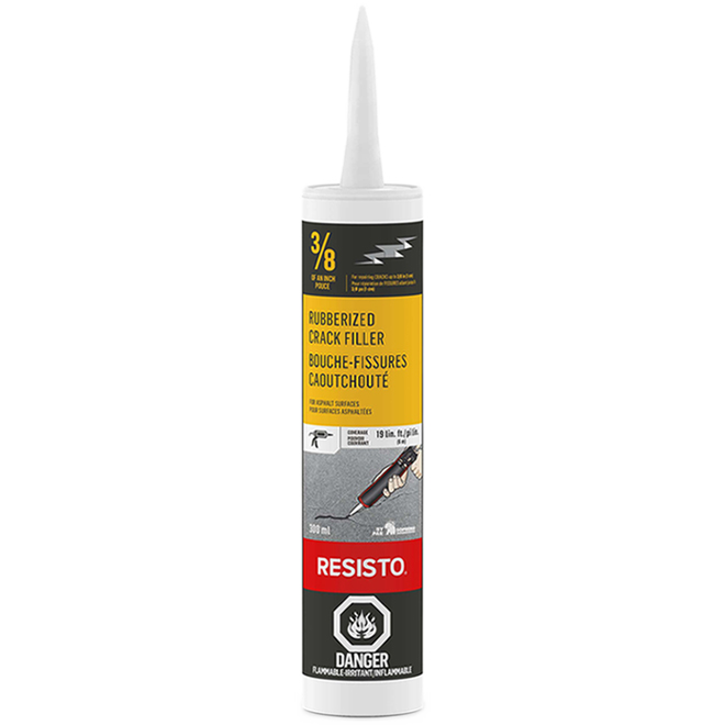 RESISTOSEAL CRACK FILLER ASPH.RUBBER BLACK 300ML