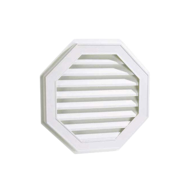 DURAFLO OCTAGON DECOR.GABLE VENT PLASTIC WHITE 22"