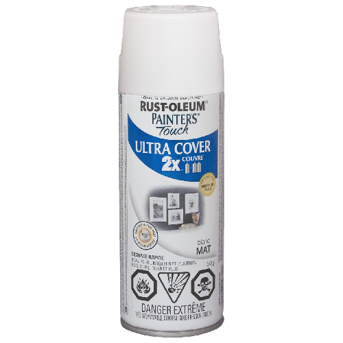 PAINTER'S TOUCH ULT.COVER 2X INT/EXT PAINT FLAT WHITE 340GR