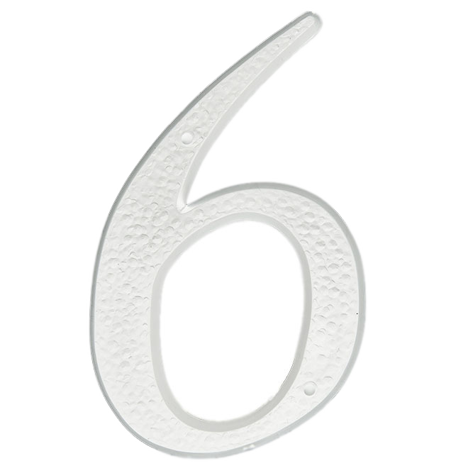 KLASSEN -6- NUMBER PLASTIC WHITE 5"