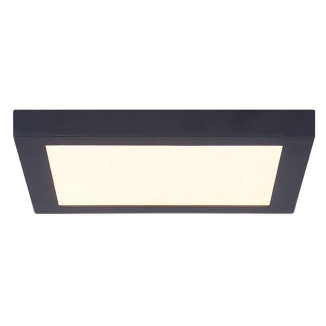 CANARM SQUARE LED FLUSHMOUNT METAL/ACRYL. BLACK 11x15W