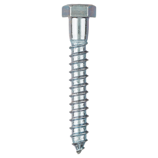 RELIABLE HEX.HEAD LAG SCREW STEEL ZINC 3/8x2.5"x50BX