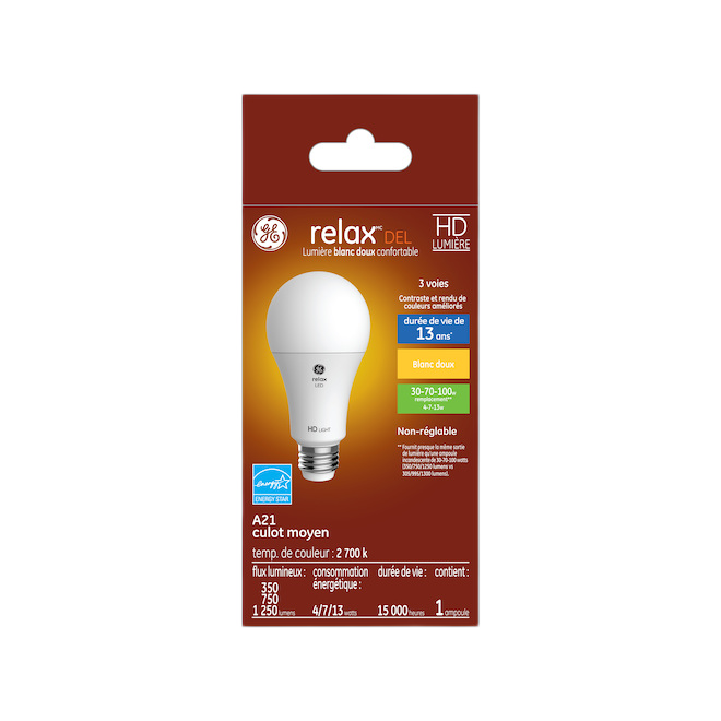 GE LIGHTING A21 LED BULB PLASTIC VARIABLE 13W-1/PK