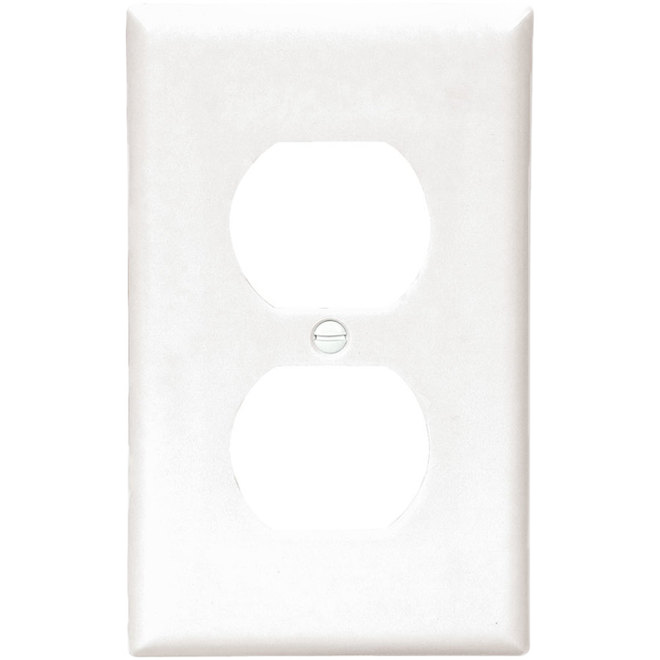 EATON 1GANG/SINGLE DUPLEX WALL PLATE WHITE 10PK