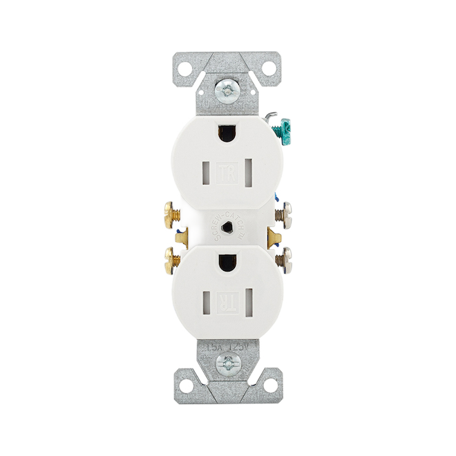 EATON DUPLEX RECEPTACLE TAMPER RESIS WHITE 15AM 125V 10/PK