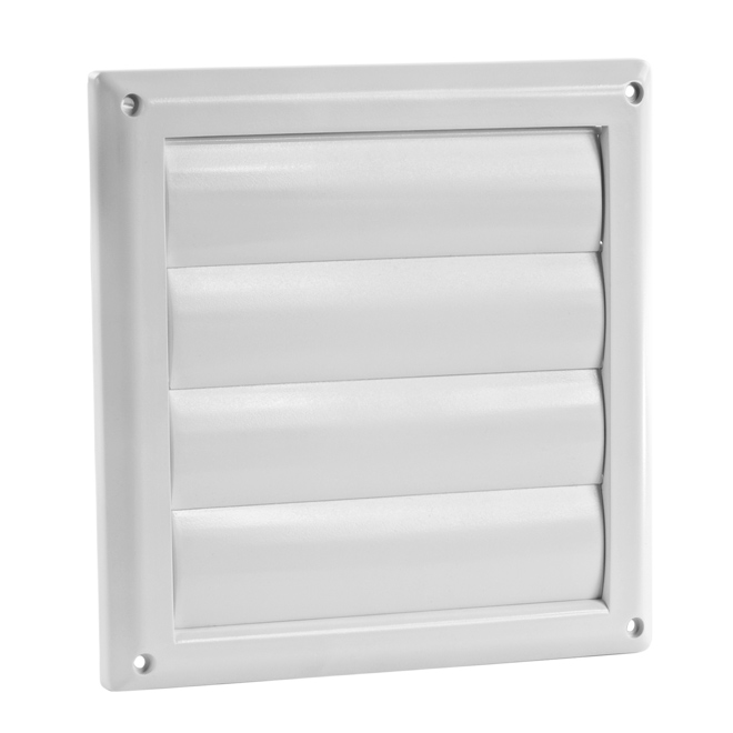 IMPERIAL LOUVERED/EXH CAP PLASTIC WHITE 5"