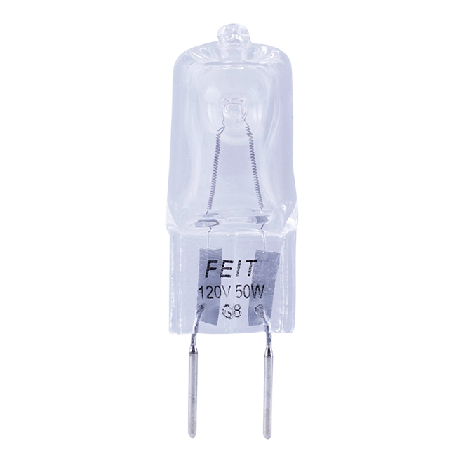 FEIT ELECTRIC T4 G8 HALOGEN BULB GLASS BRIGHT WH. 50W-1/PK