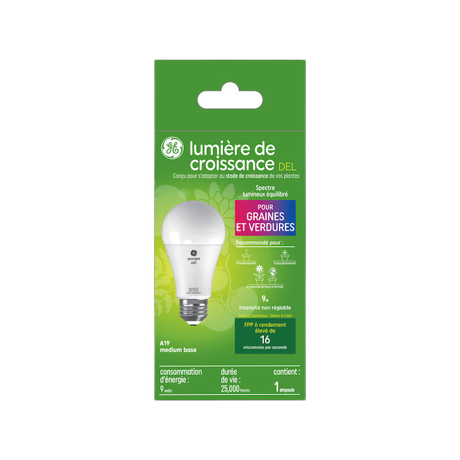 GE LED BULB A19 9W GROW BALANCD